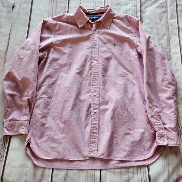 Polo Ralph Lauren Long Sleeve Shirt Pink, Men's Size XL - Picture 2 of 7